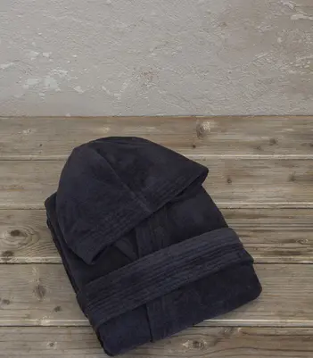 Nima Home Μπουρνούζι με κουκούλα Zen Medium – Μαύρο, Medium