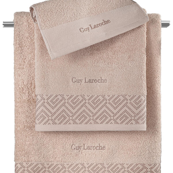 Guy Laroche Σετ 3τμχ Πετσέτες Emblem Old Pink