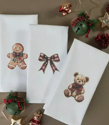 Borea Ποτηρόπανα Κουζίνας Χριστουγεννιάτικα Candlelight Σετ 3ΤΜΧ (Αντιγραφή)