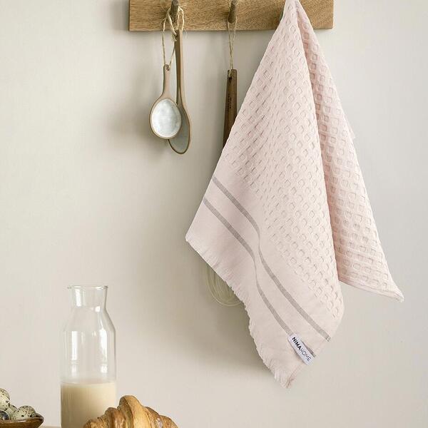 Nima Home Πετσέτα Κουζίνας 40x60cm – Honeycomb Pink