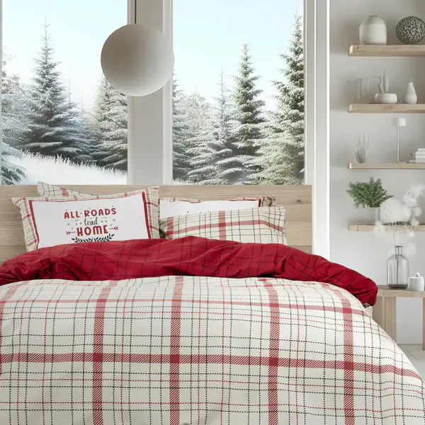 Nima Home Σετ Παπλωματοθήκη Υπέρδιπλη Flunnel – Home Bliss 220×240 + 2x50x70cm