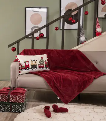 Teoran Κουβέρτα Καναπέ Boon 10 Σε Συσκευασία Δώρου Red Teoran