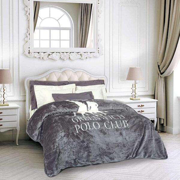 Greenwich Polo Club Κουβέρτα Velour Υπέρδιπλη Essential 3489