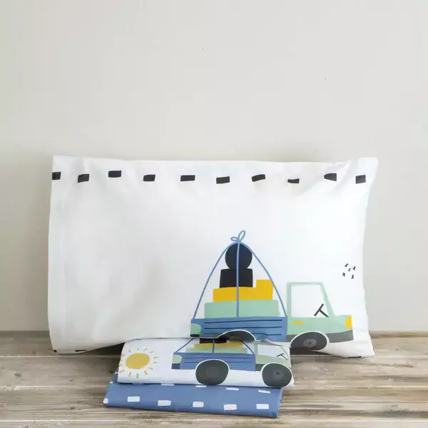 Nima Kids Μαξιλαροθήκες – Lets Go! (2x 52x72cm)