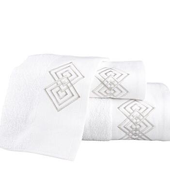 Borea Πετσέτες Σετ 3ΤΜΧ Diamond Λευκό