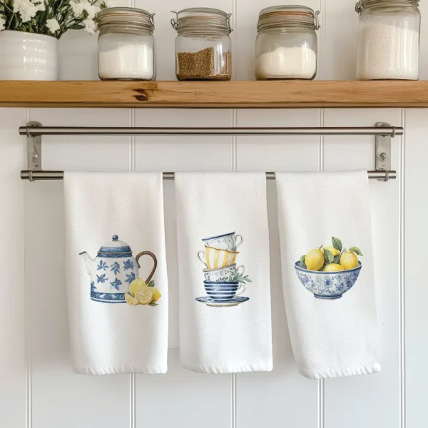 Borea Ποτηρόπανα Κουζίνας Jardin Σετ 3 τεμ 50x70cm (Αντιγραφή)