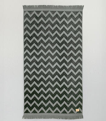 Nima Home Πετσέτα Θαλάσσης 90x160cm – Vida Dark Gray Jacquard