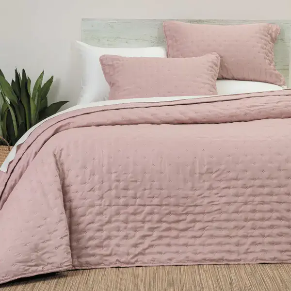 Borea Waffle Ποτηρόπανο από 100% Βαμβάκι σε Ροζ’εΧρώμα 50x70cm