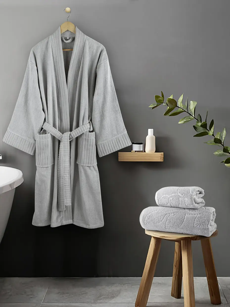 Nima Home Μπουρνούζι Κιμονό Velvet Gray Xx Large Nima Home Μπουρνούζι Κιμονό Velvet Gray Xx Large