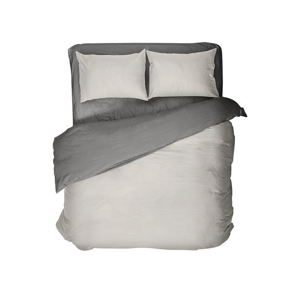 Nima Home Παπλωματοθήκη Μονή Colors – Oat Beige / Midnight Gray 160x240cm